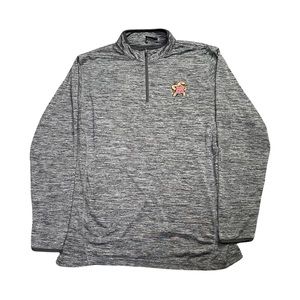 Maryland Terrapins Collegiate Half Zip Compression Shirt in Grey